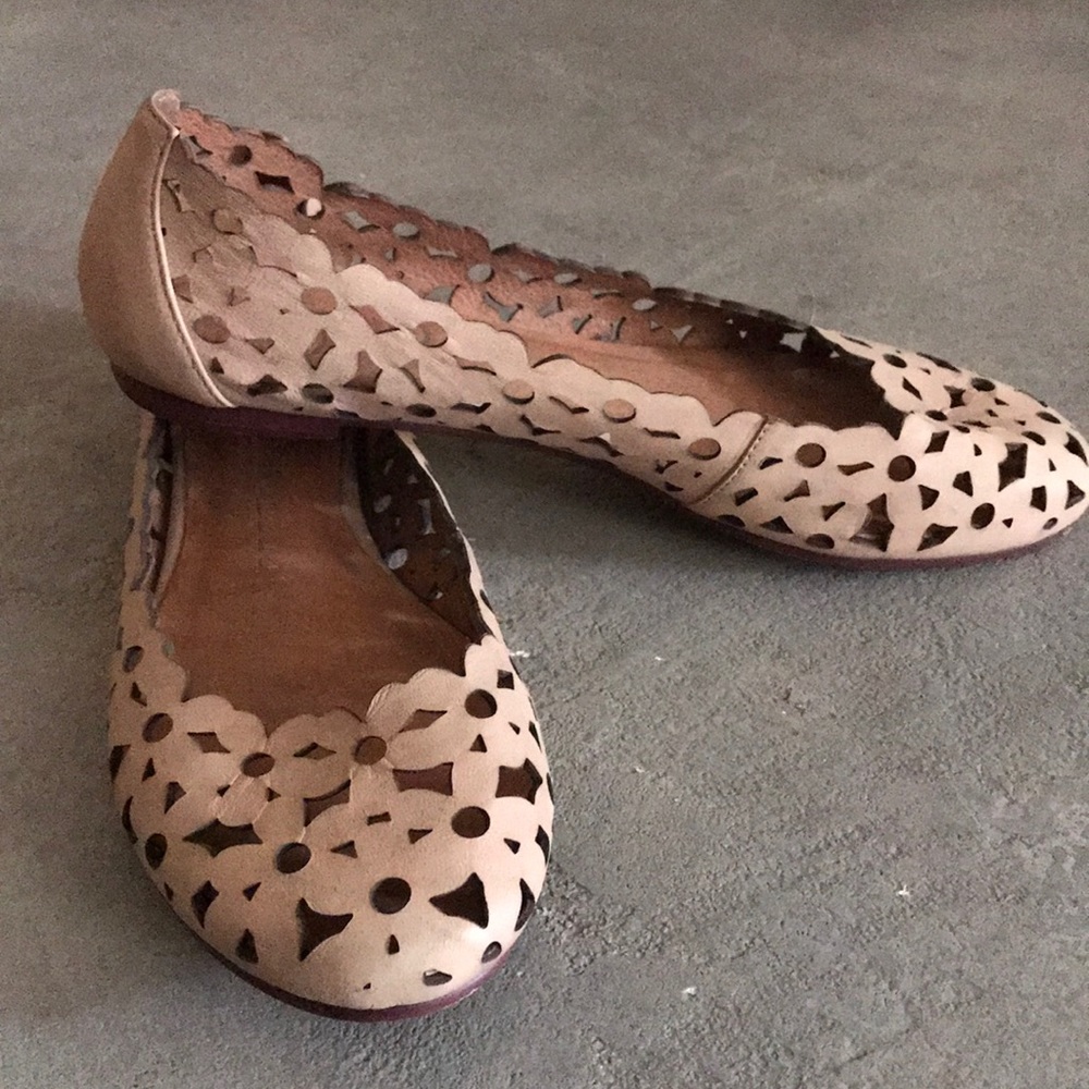 Jeffrey Campbell floral leather flats